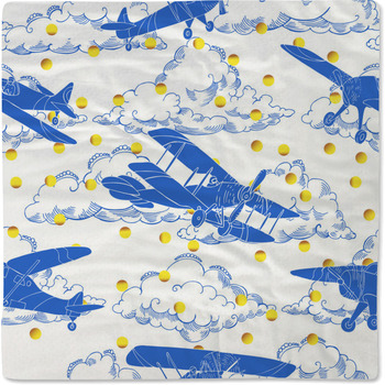 Seamless Pattern With Clouds And Airplanes Baby Blanket