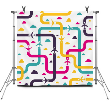 Seamless Pattern With Colorful Fleece Backdrop