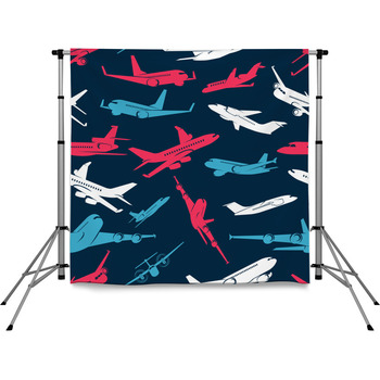 Seamless Pattern With Colorful Pole Pocket Backdrop