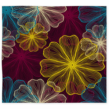 Seamless Pattern With Contour Custom Size Floor Mat