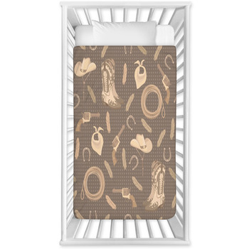 Seamless Pattern With Cowboy Baby Crib Comforter