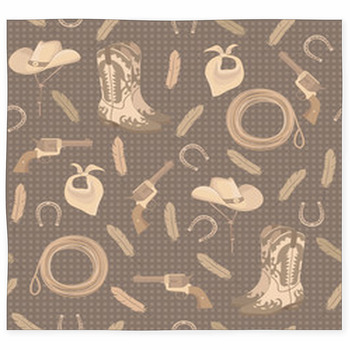 Seamless Pattern With Cowboy Custom Size Floor Mat