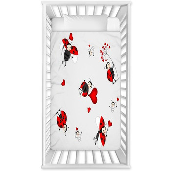 Seamless Pattern With Cute Ladybird  Baby Crib Comforter