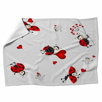 Seamless Pattern With Cute Ladybird - Fleece Blanket