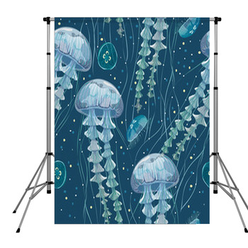 Seamless Pattern With Detailed Pole Pocket Backdrop