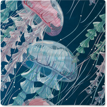 Seamless Pattern With Detailed Transparent Baby Blanket
