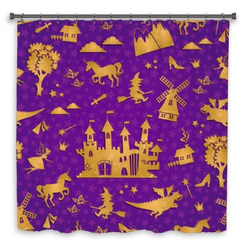 Seamless Pattern With Fairytale Symbols Shower Curtain