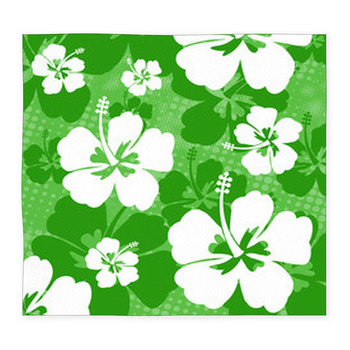 Seamless Pattern With Hibiscus Custom Size Floor Mat