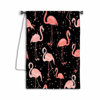 Seamless Pattern With Pink Flamingo Towel