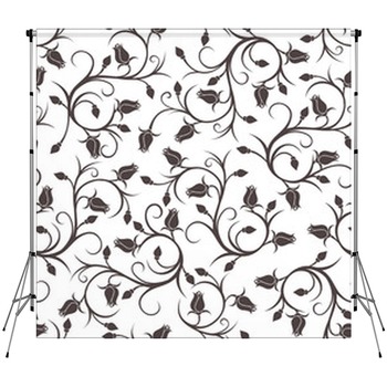 Seamless Pattern With Roses. Custom Size Backdrop