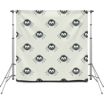 Seamless Pattern With Spider. Custom Size Backdrop