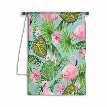 Seamless Pattern With Tropical Leaves Exotic Towel