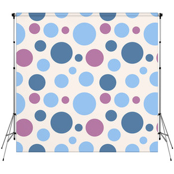 Seamless Polka Dot Pattern In Retro Fleece Backdrop