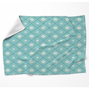 Seamless Polka Dot Pattern In Retro Woven Throw Blanket