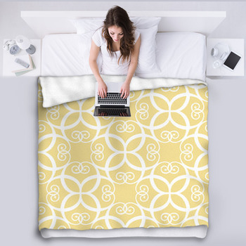 red yellow yellow straw print flannel Fleece blanket ...