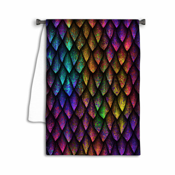 Seamless Texture Of Dragon Scales With Grunge Towel