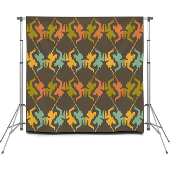 Seamless Texture Rock Star Custom Size Backdrop