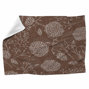 Seamless Vector Floral Pattern With Fleece Blanket