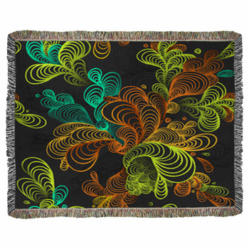 Seamless Vector Hand-drawn Pattern. Woven Throw Blanket