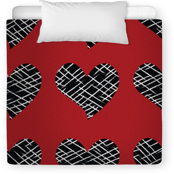 Seamless Vector With Hearts Toddler Duvet