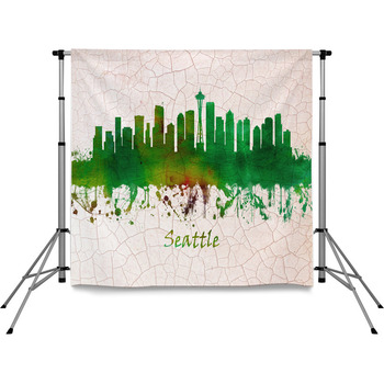 Seattle Washington Skyline Pole Pocket Backdrop