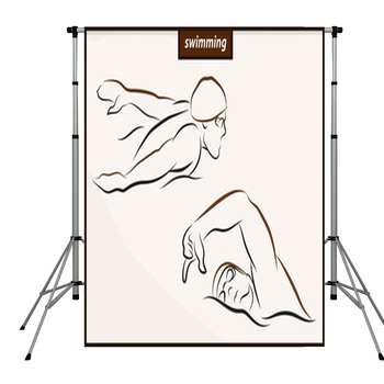 Set Of A Vector Illustration Shows  Pole Pocket Backdrop