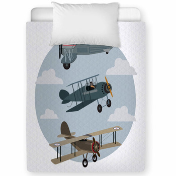 Set Of Aircraft Airplanes Vector On Toddler Comforter