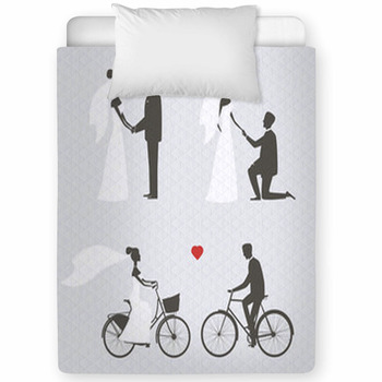 Set Of Bride And Groom Poses For Toddler Comforter