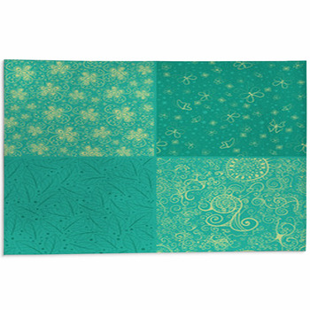 Set Of Four Seamless Patterns Area Rug