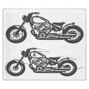 Set Of Motorcycle Vintage Style Area Rug