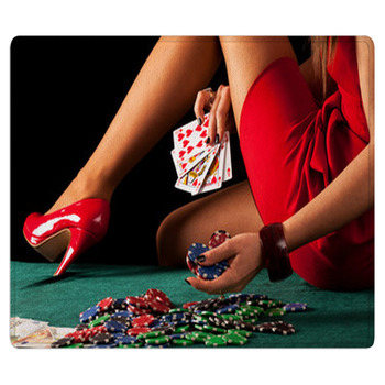 Sexy Gambling Woman Area Rug