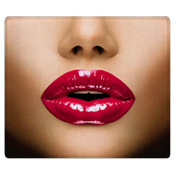 Sexy Lips. Beautiful Make-up Closeup. Kiss Area Rug