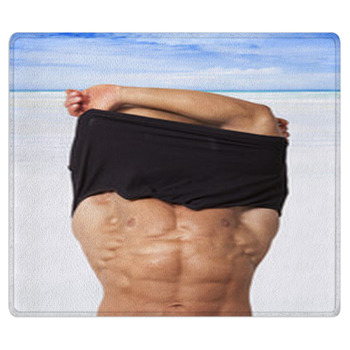Sexy Man Undressing. Area Rug