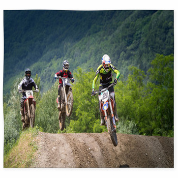 Sfida Con Moto Da Cross Custom Size Floor Mat