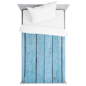 Shabby Blue Wood Background Toddler Duvet
