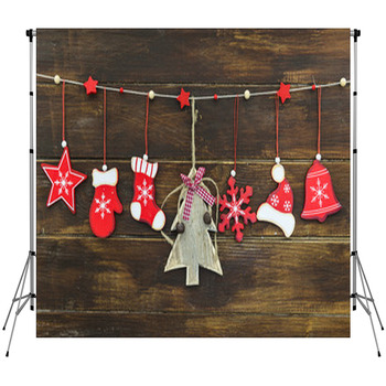 Shabby Chic Rustic Christmas Fleece Backdrop