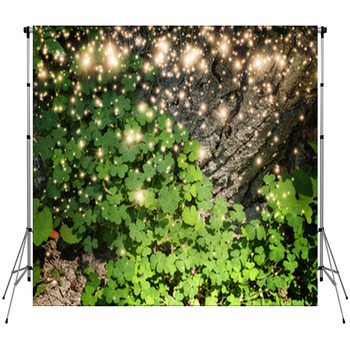 Shamrock Leaves Custom Size Backdrop