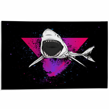 Shark In A Triangle Abstract Drawing Vector Area Rug