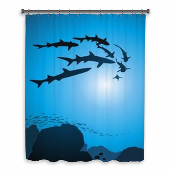 Sharks Custom Size Shower Curtain
