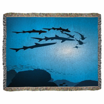 Sharks Woven Throw Blanket