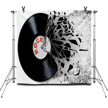 Shattered Record Fleece Backdrop