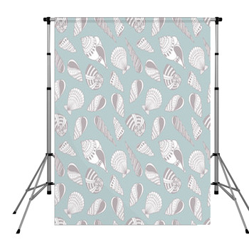 Shells Seamless Pattern Pole Pocket Backdrop