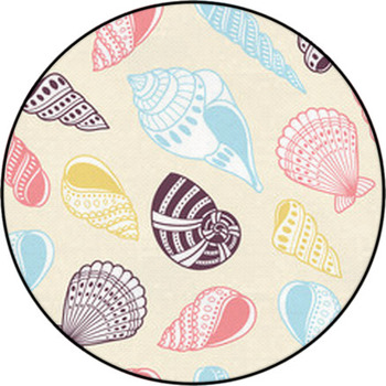 Shells Seamless Pattern Round Rug