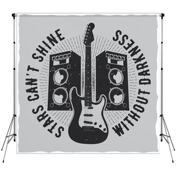 Shine Isolated Tattoo Rock Music Custom Size Backdrop