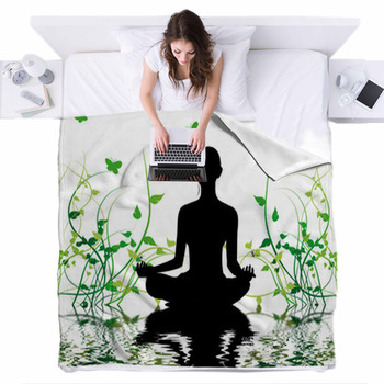 Fleece yoga blanket best sale