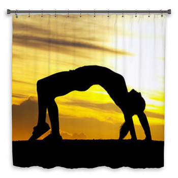 Silhouette Of A Woman Shower Curtain