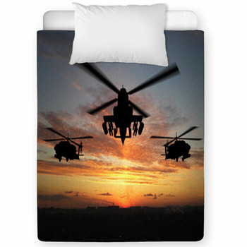 Silhouette Of Helicopter Toddler Comforter