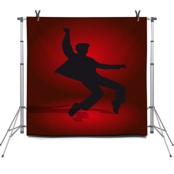 Silhouette_Rock N Roll Fleece Backdrop