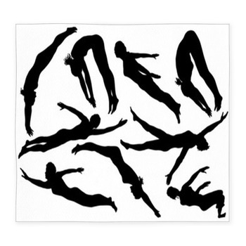 Silhouette Sport Swimming Swimmer Custom Size Floor Mat