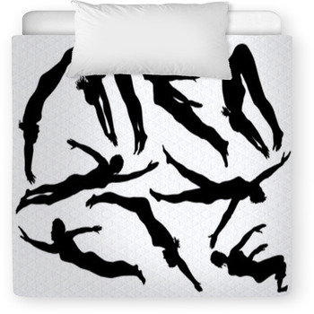 Silhouette Sport Swimming Swimmer Toddler Comforter